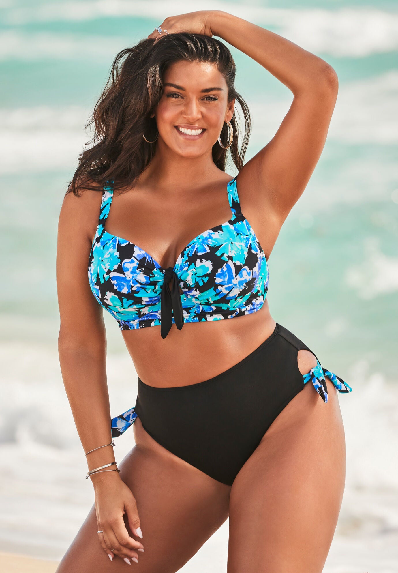 Confidante High Waist Bra Sized Underwire Bikini Set, , hi-res image number null