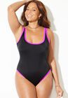 High Leg One Piece Swimsuit, , alternate image number 2