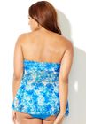 Longer Length Bandeau Flyaway Tankini Top, , on-hover image number null