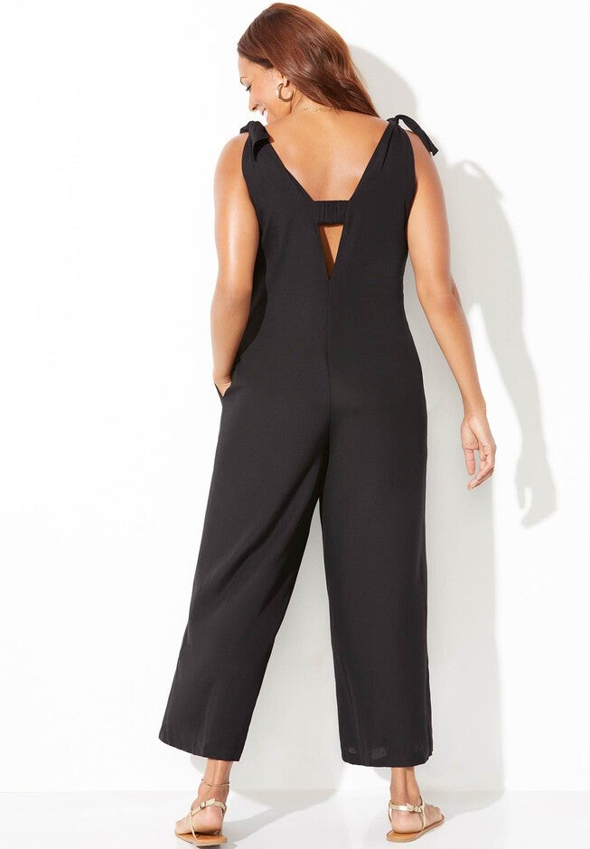 Maddie Tie Shoulder Jumpsuit Cover up, , on-hover image number 1