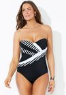 Spliced One Piece Swimsuit, , alternate image number null