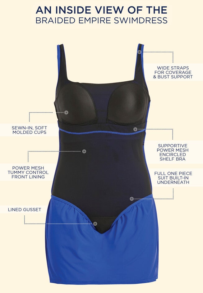 Braided Empire Swimdress, , alternate image number null