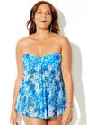 Longer Length Bandeau Flyaway Tankini Top, , alternate image number null