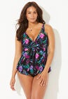 V-Neck Twist Tankini Top, , alternate image number null