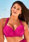 Bra Sized Drape Front Underwire Bikini Top, FRUIT PUNCH, hi-res image number null