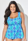Tie-Back Tankini Top, COOL KALEIDOSCOPE, hi-res image number null