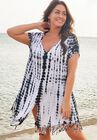 Olivia Shibori Cover Up Tunic, BLACK WHITE TIE DYE, hi-res image number null