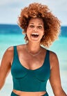 Shimmer Underwire Crop Bikini Top, MEDITERRANEAN SHIMMER, hi-res image number null