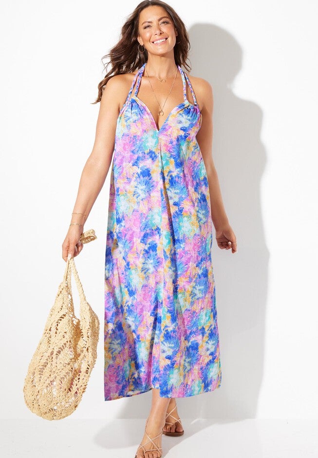 Braided Strap Gauze Maxi Dress, , alternate image number 2