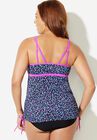 Longer Length Chlorine Resistant Adjustable Tankini Top, , alternate image number null
