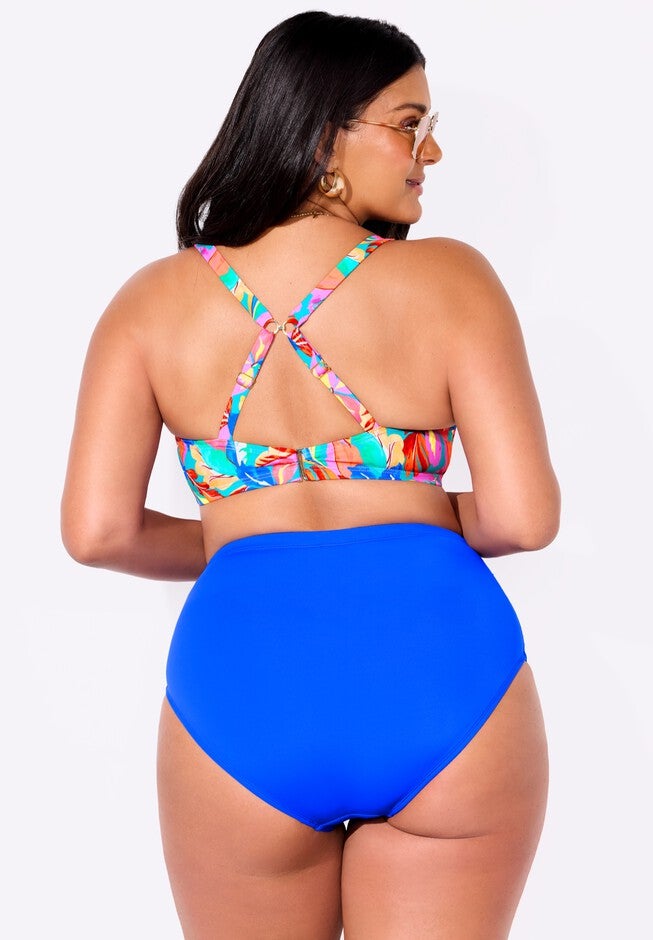 Leader Bra Sized Underwire Sarong Skirt Bikini Set, , alternate image number null