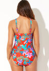 High Neck Wrap One Piece Swimsuit, , on-hover image number null