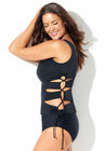 Bold Plunge Cutout Tankini Top, , alternate image number null