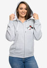 Disney Mickey Minnie Mouse Stroll Zip Hoodie Sweatshirt Gray, GRAY, hi-res image number null