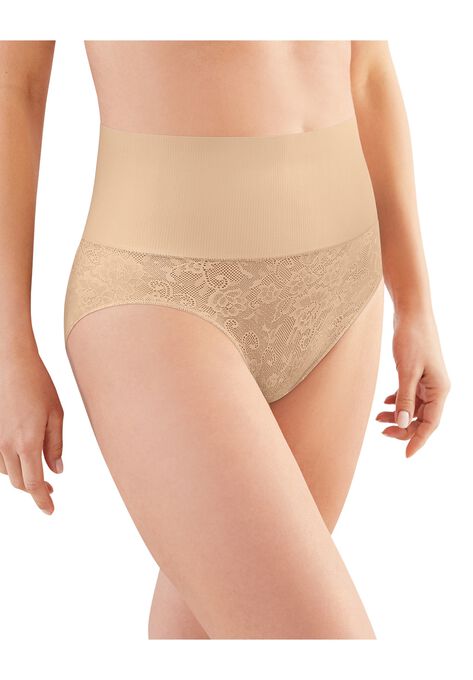 Tame Your Tummy Brief , NUDE TRANSPARENT LACE, hi-res image number null