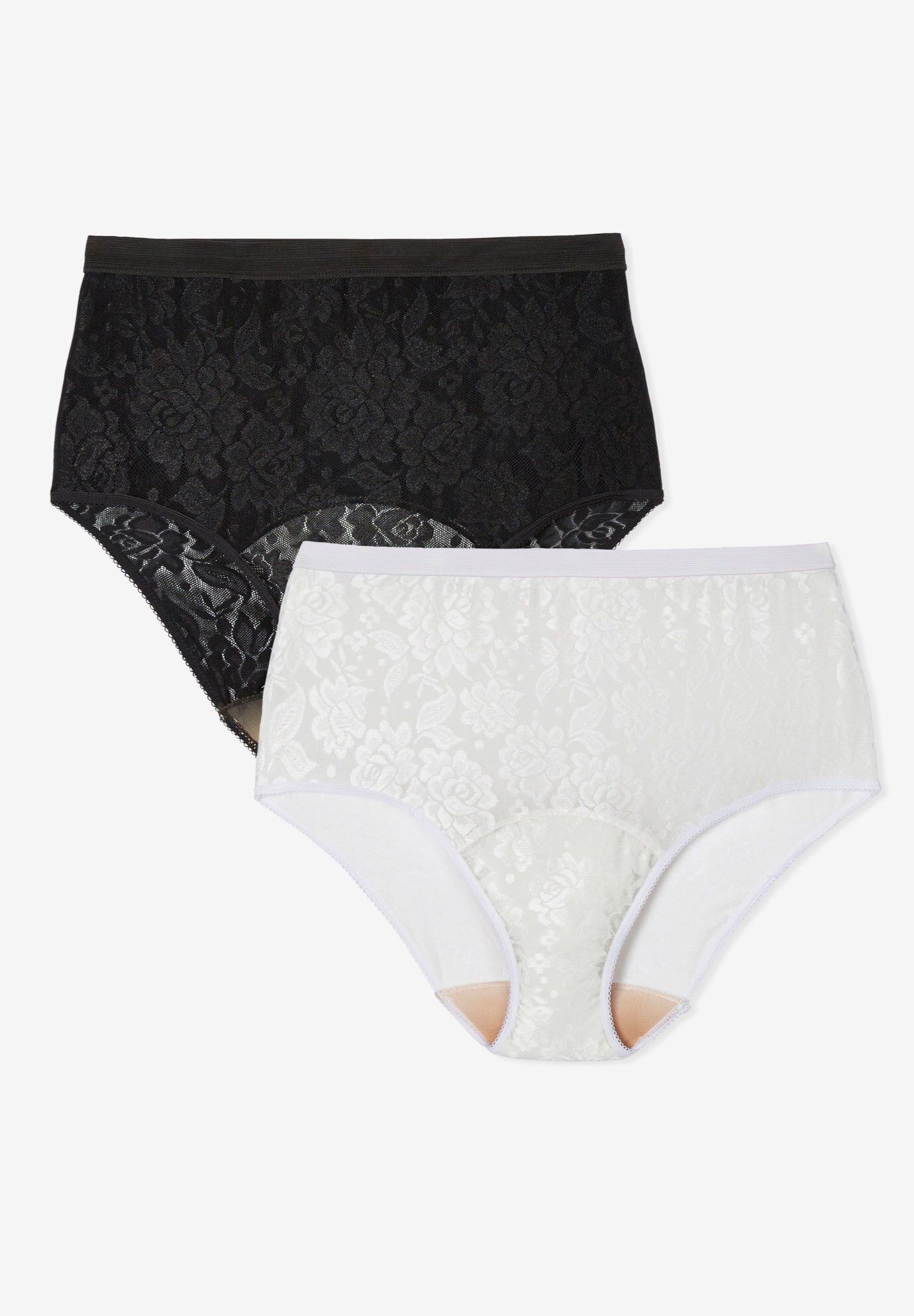 Lace Floral Pattern Brief 2-Pack - Incontinence, 4455278 | Ellos