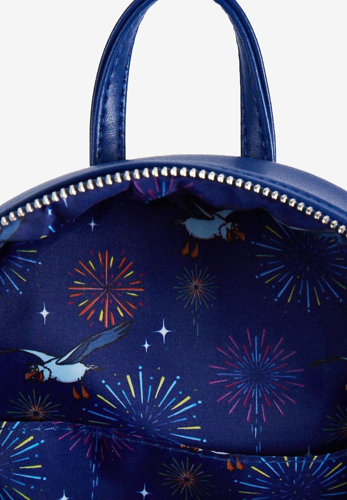 Loungefly X Disney Little Mermaid Ariel Mini Backpack Handbag Fireworks Navy, , alternate image number 2