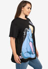 Women's Plus Size Disney Eeyore Butterfly Black Short Sleeve T-Shirt, , alternate image number null