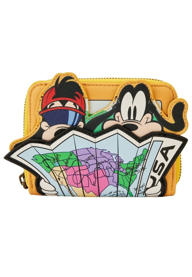 Loungefly x Disney Goofy Movie Road Trip Zip Around Wallet, RED, hi-res image number null