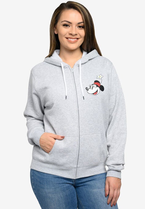 Disney Mickey Minnie Mouse Stroll Zip Hoodie Sweatshirt Gray, , alternate image number null