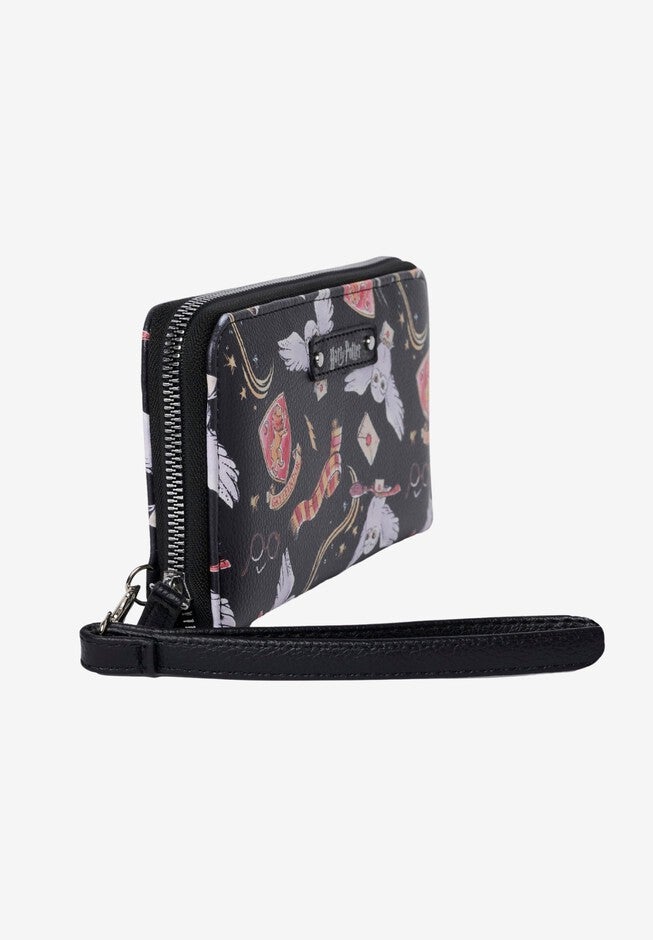 Harry Potter Wallet All-Over Print Zip Around Wristlet Strap, , alternate image number null