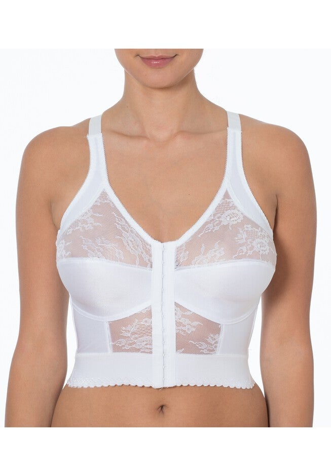 Three-Quarter Front Closure Bra , WHITE, hi-res image number 0