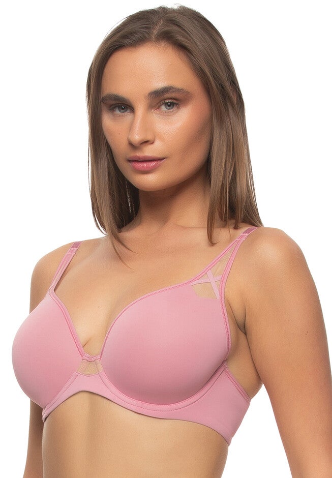 Amaranth Sheer Plunge T-Shirt Bra, FOXGLOVE FXG, hi-res image number null