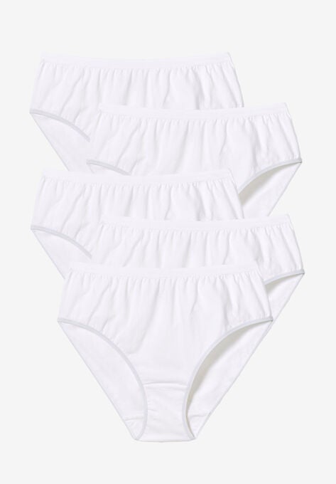 Hi-Cut Brief 5-Pack, WHITE PACK, hi-res image number null