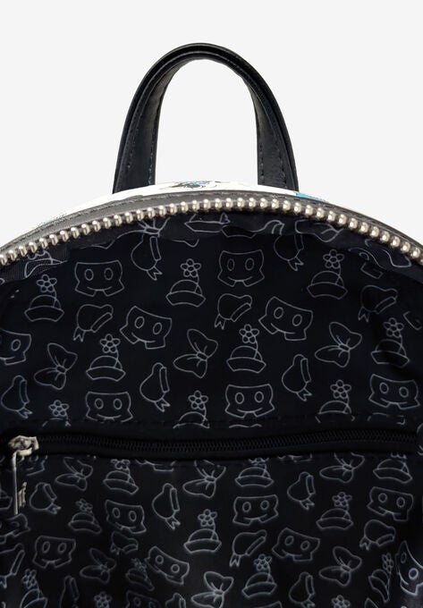 Loungefly x Disney Mickey Minnie Donald Daisy Mini Backpack Handbag White, , alternate image number null