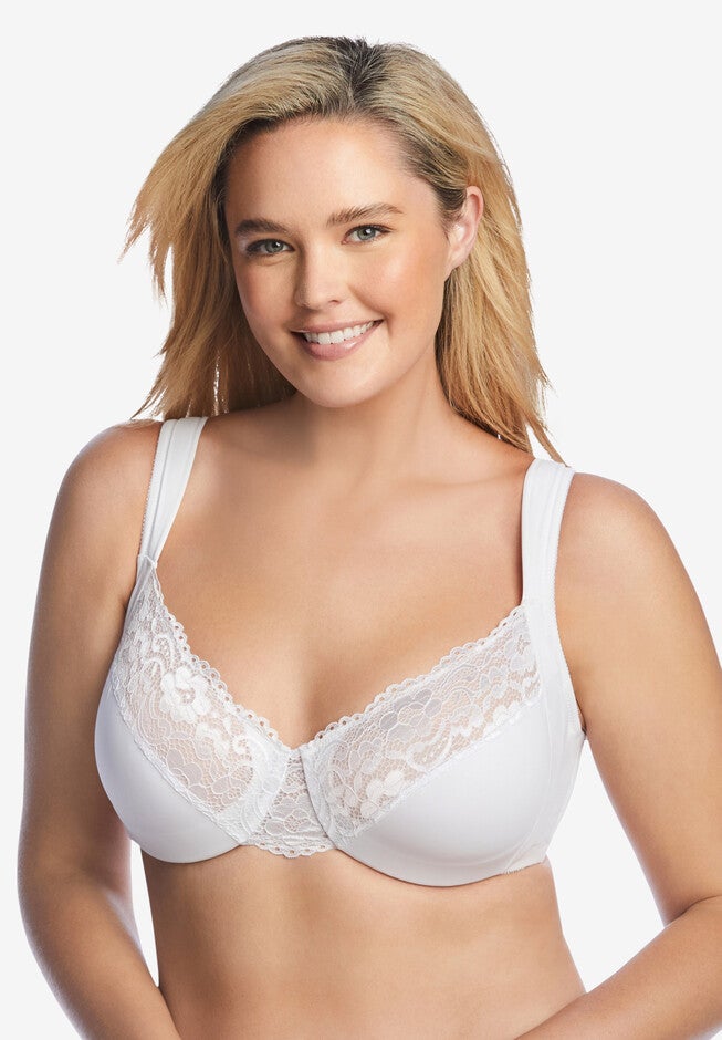 Micro Lace Back Hook Bra, WHITE, hi-res image number 0