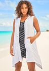 Sleeveless Terry Cover Up , WHITE, hi-res image number null