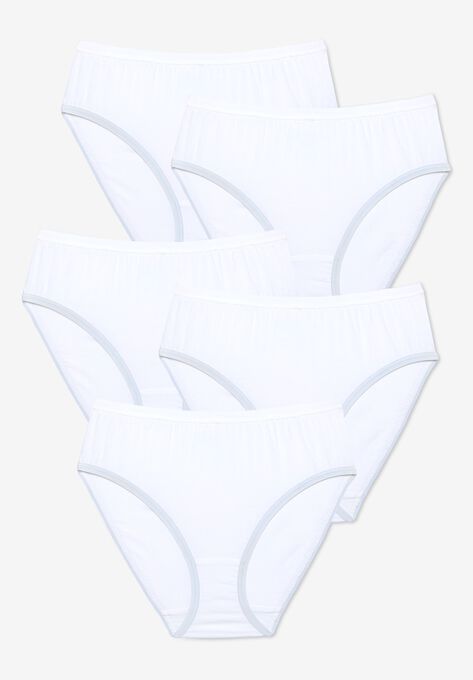 Hi-Cut Brief 5-Pack, WHITE PACK, hi-res image number null
