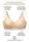 Full Coverage Lace-Trim Underwire T-Shirt Bra , , alternate image number null