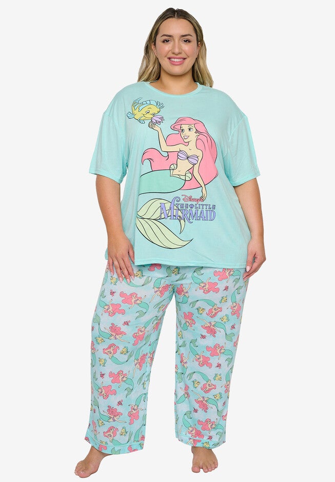 Disney The Little Mermaid Ariel Pajama 2-Piece Set T-Shirt & Pants, TEAL, hi-res image number null