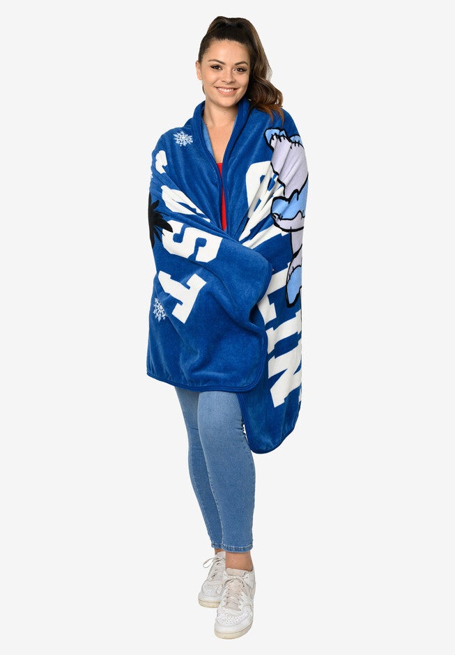 Disney Eeyore Plush Blanket 46 inches X 60 inches Just Chillin Blue, , alternate image number null