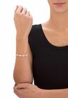Yellow Gold-Plated Halo Strand Bracelet (8mm), CZ, 9" Adjustable, , alternate image number null