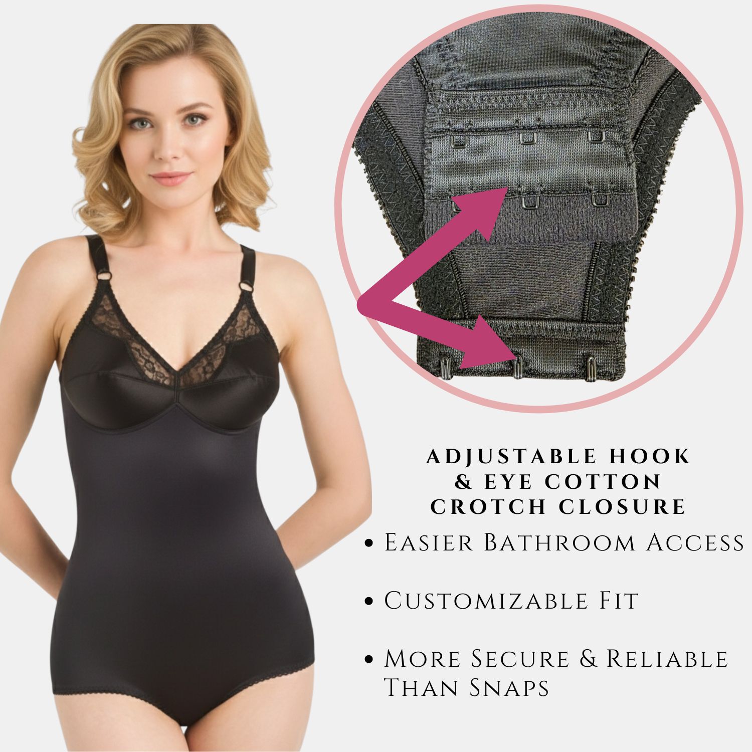 Light Control Wirelss Body Shaper, BLACK, alternate image number 2