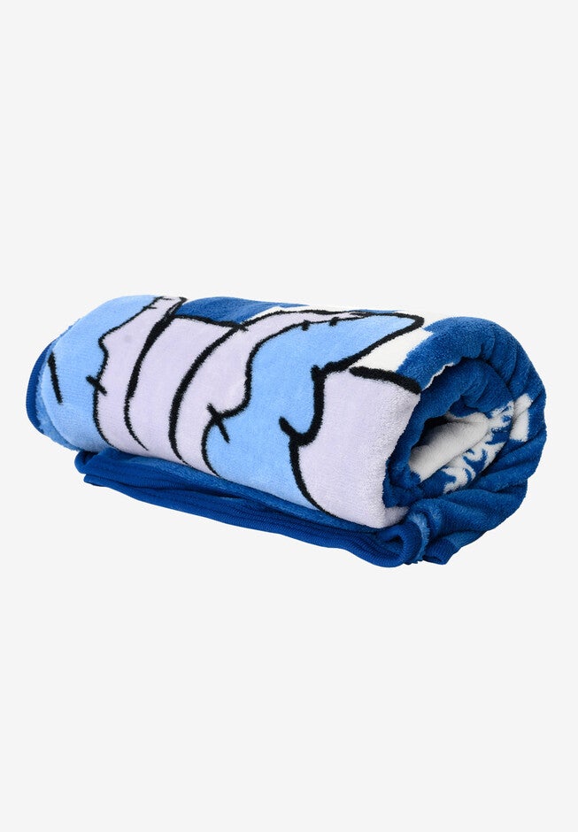 Disney Eeyore Plush Blanket 46 inches X 60 inches Just Chillin Blue, , alternate image number null