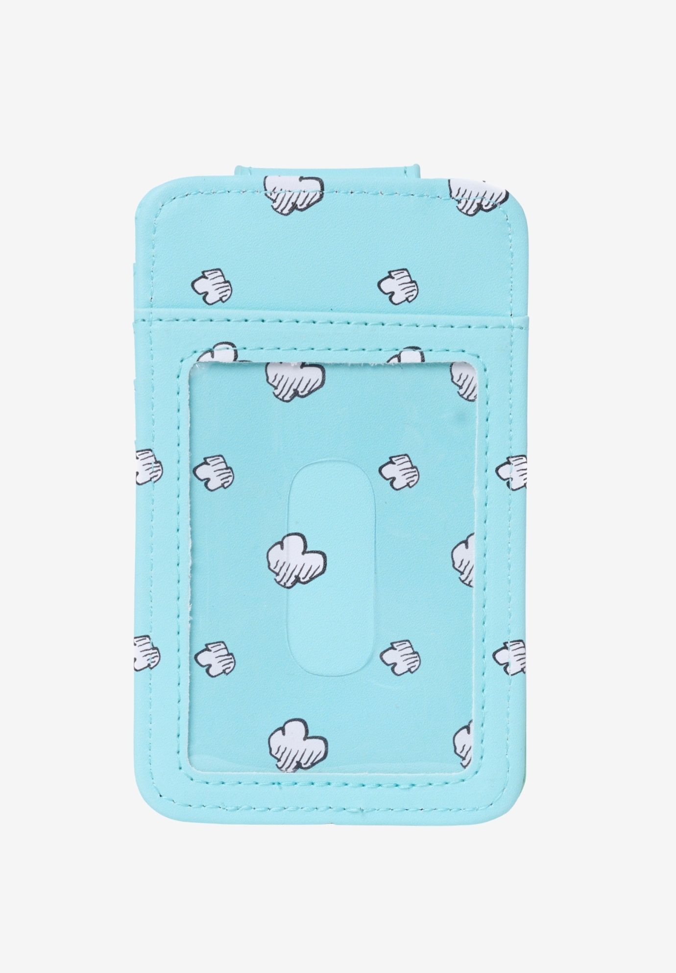 Peanuts Snoopy Woodstock Doghouse Card Holder Wallet ID Window Slim Case, BLUE, on-hover image number 1