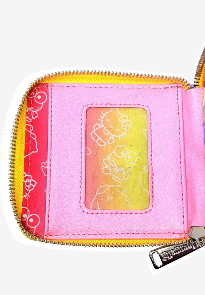Loungefly X Sanrio Zip Around Wallet Hello Kitty Keropi Tuxedo Sam, , alternate image number null