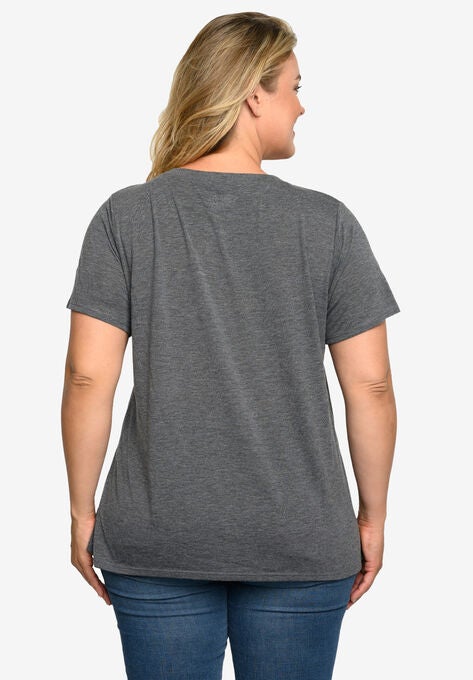 Beatles Come Together V-Neck T-Shirt Band Tee Heather Charcoal, , alternate image number null