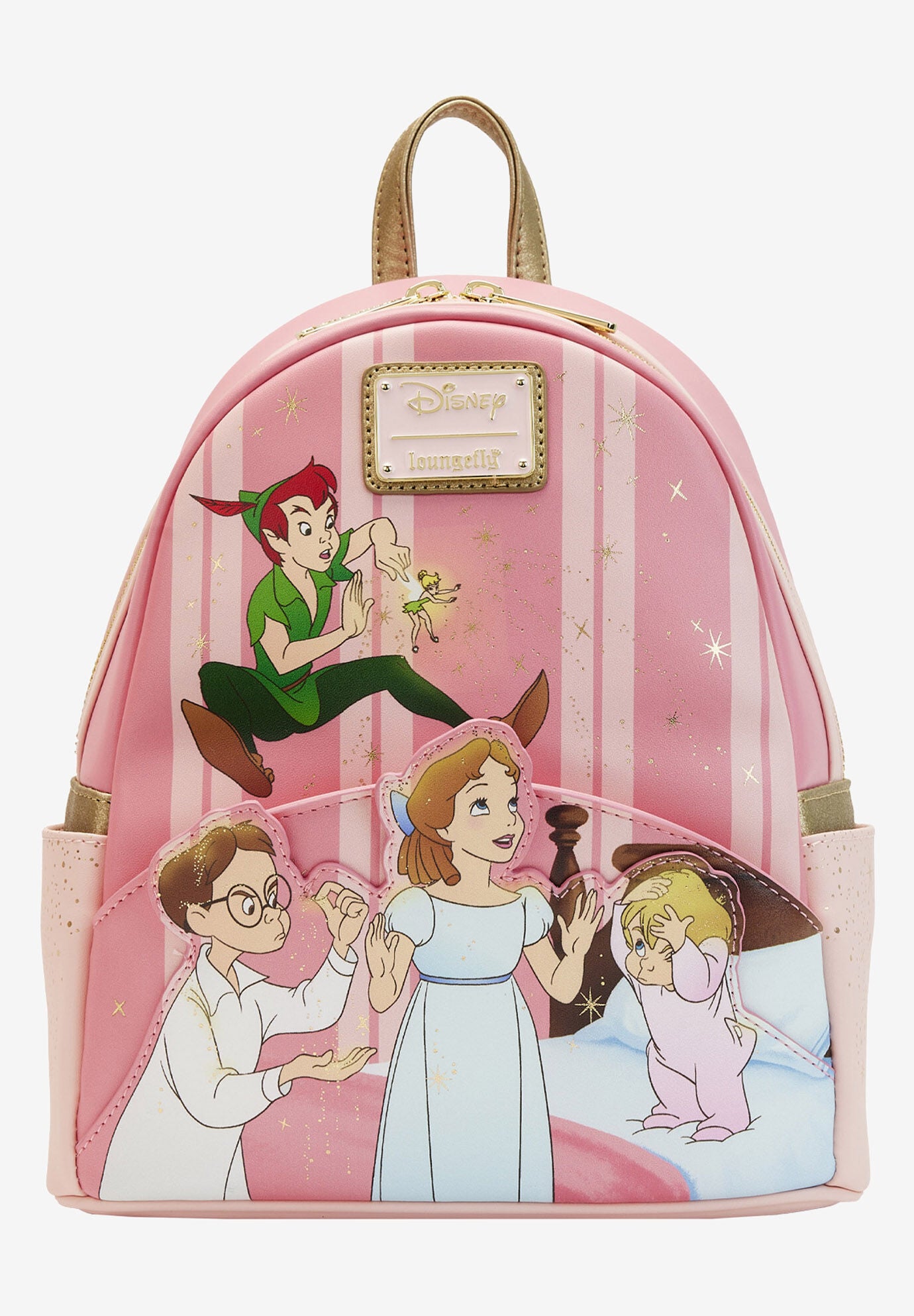 Loungefly X Disney Peter Pan Mini Backpack Handbag 70Th Anniversary Tinkerbell, PINK, hi-res image number 0