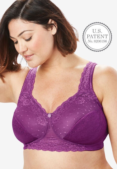 Sidewire Lace Bra By Comfort Choice Plus Sizeunderwire Bras Ellos