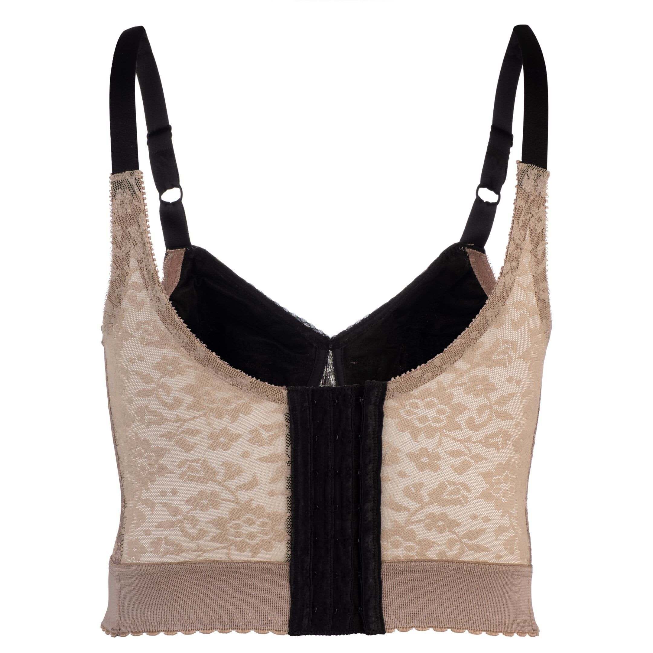 Expandable Cups Longline Bra, MOCHA, alternate image number 6