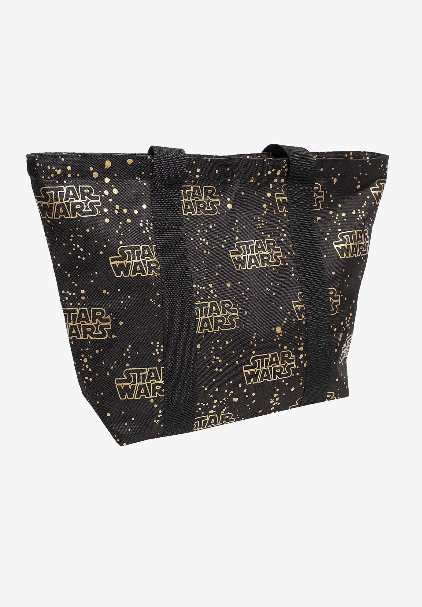Star Wars Zippered Travel Tote Bag All-over Metallic Logo Shoulder Handbag, , alternate image number 2