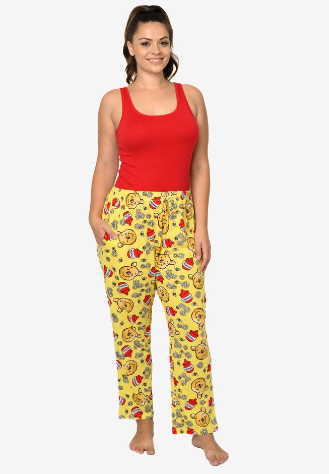 Disney Winnie The Pooh Pajama Lounge Pants All-Over Print Yellow, , on-hover image number 1