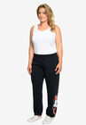 Minnie Mouse Fleece Jogger Pants Elastic Cuff Black, , on-hover image number null