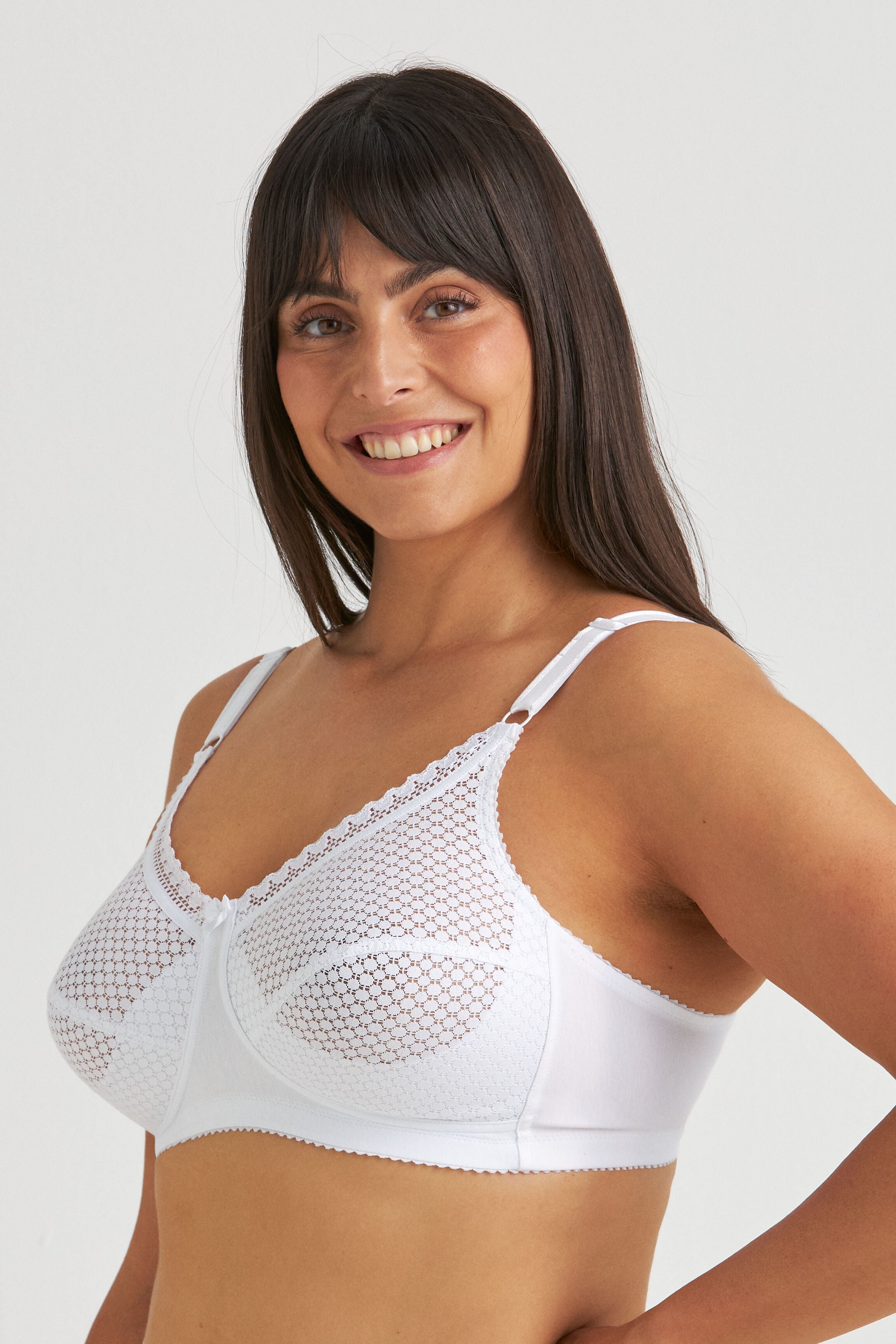 Cotton Dots bra, WHITE, alternate image number 2