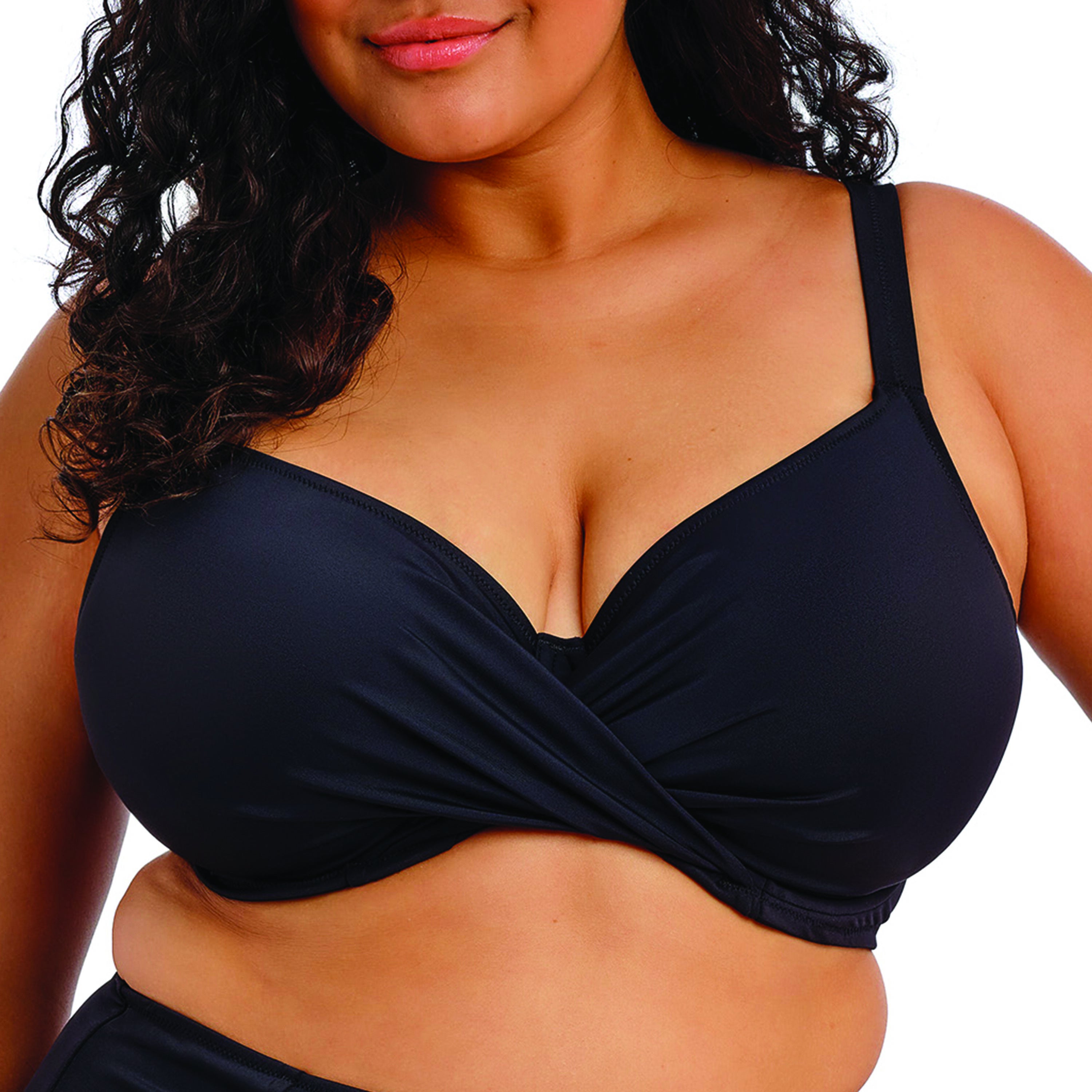 Plain Sailing Underwire Plunge Bikini Top, BLACK, hi-res image number 0