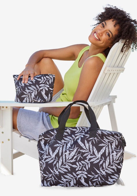 2-Piece Bag Set, BLACK LEAF, hi-res image number null
